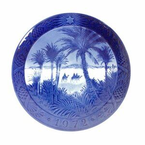 Royal Copenhagen Christmas Plate 1972 Østerland In The Desert By Kai Lange